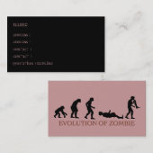 Evolution Zombie Visitenkarte (Vorne/Hinten)