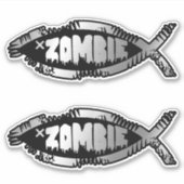 Evolution - Zombie x 2 Aufkleber (Vorderseite)