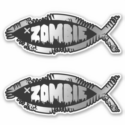 Evolution - Zombie x 2 Aufkleber (Vorderseite)