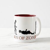 Evolution Zombie Zweifarbige Tasse (VorderseiteRechts)
