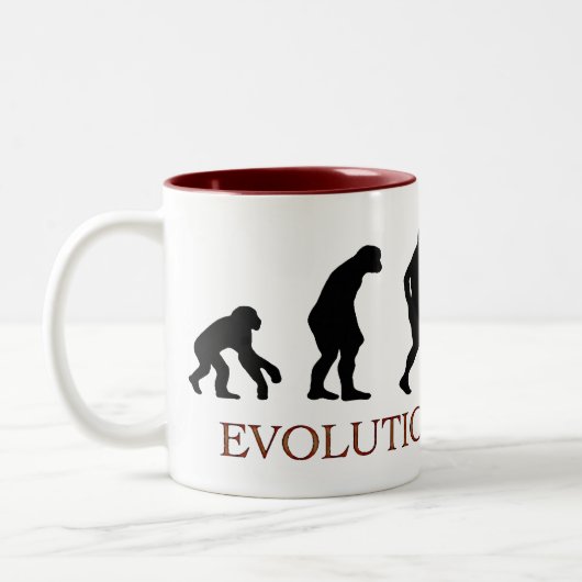 Evolution Zombie Zweifarbige Tasse (Links)