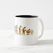 Evolution zum Computer Zweifarbige Tasse (VorderseiteRechts)