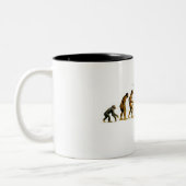 Evolution zum Computer Zweifarbige Tasse (Links)