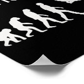 Evolution zum Klettern Kletterausrüstung Silhouett Poster (Ecke)