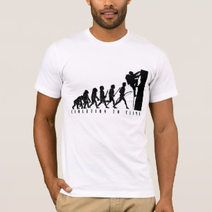 Evolution zum zu klettern T-Shirt