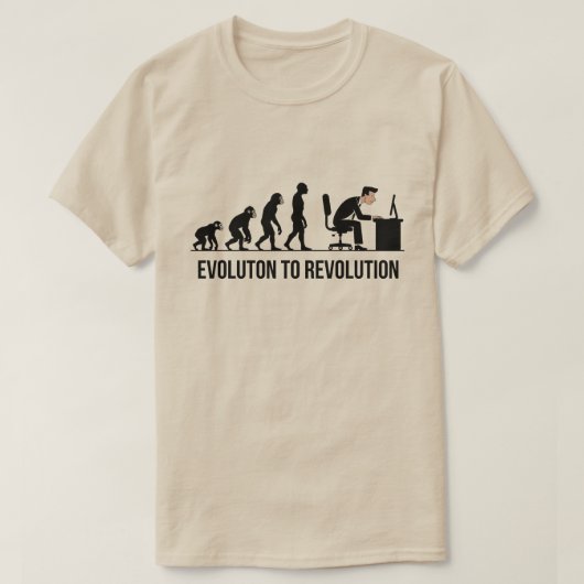EVOLUTION ZUR REVOLUTION T-Shirt (Design vorne)