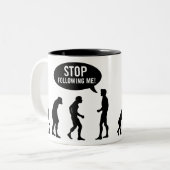 Evolution Zweifarbige Tasse (Vorderseite Links)