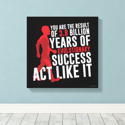 Evolutionärer Erfolg Leinwanddruck (Insitu (Holzboden))