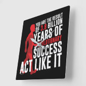 Evolutionärer Erfolg Quadratische Wanduhr (Winkel)