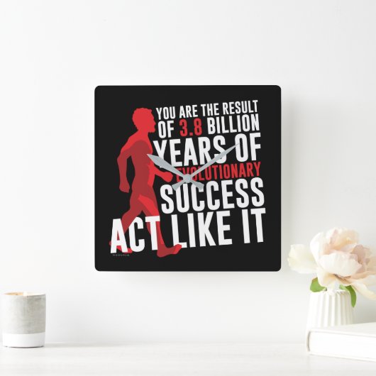 Evolutionärer Erfolg Quadratische Wanduhr (Zuhause)