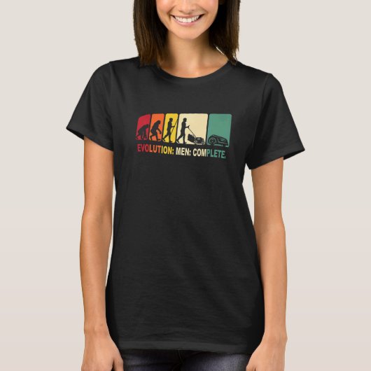 Evolutionen zum Mähen von Robotern Rasenmäher T-Shirt (Vorderseite)
