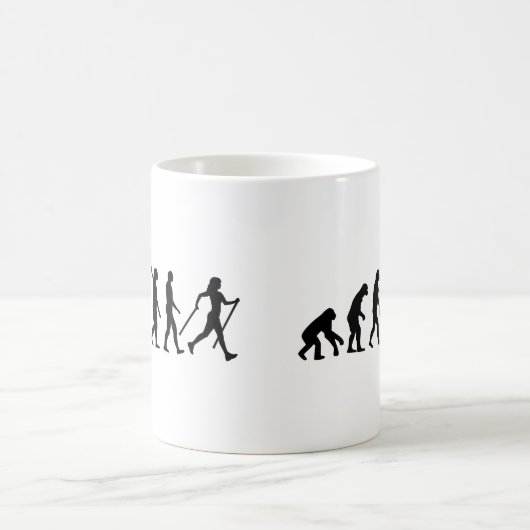 Evolutionnordic-Gehen Kaffeetasse (Mittel)