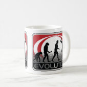 Evolutions-Bodybuilder Kaffeetasse (VorderseiteRechts)