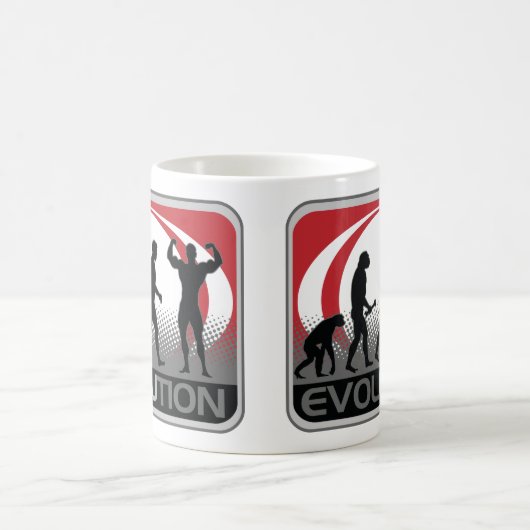 Evolutions-Bodybuilder Kaffeetasse (Mittel)