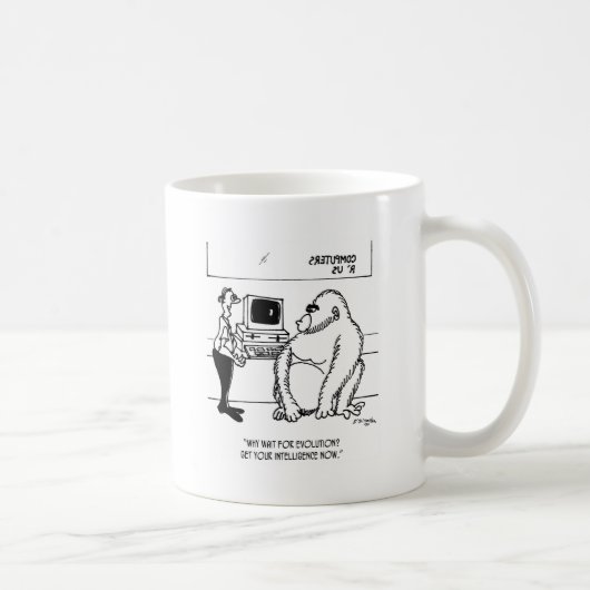 Evolutions-Cartoon 2839 Kaffeetasse (Rechts)