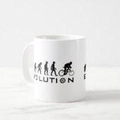 Evolutions-Fahrrad Kaffeetasse (Vorderseite Links)