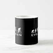 Evolutions-Fahrrad-Schwarzes Kaffeetasse (Mittel)
