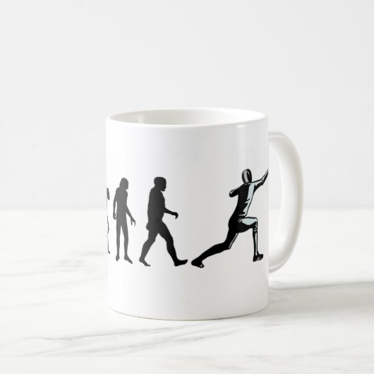 Evolutions-Fechter Kaffeetasse (VorderseiteRechts)
