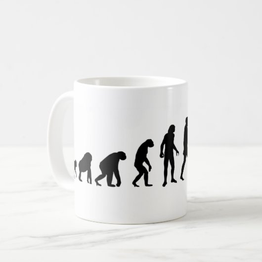 Evolutions-Fechter Kaffeetasse (Vorderseite Links)