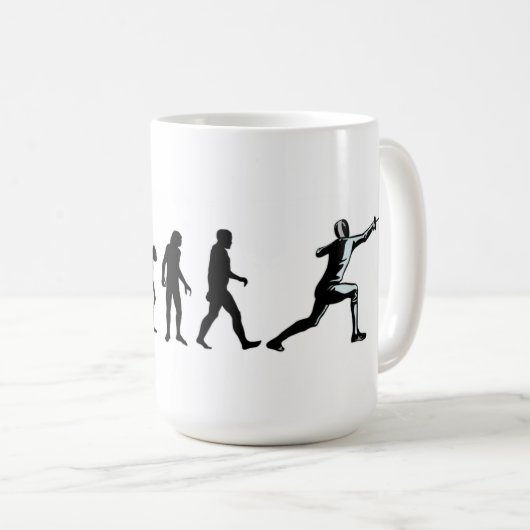 Evolutions-Fechter-Tasse Kaffeetasse (VorderseiteRechts)
