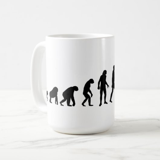 Evolutions-Fechter-Tasse Kaffeetasse (Vorderseite Links)