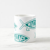 Evolutions-Fische Alfreds Wallace Kaffeetasse (Mittel)