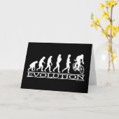 Evolutions-Frau-Radfahrer Karte (Gelbe Blume)