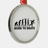 Evolutions-Inline-Skaten Silbernes Ornament (Rechts)
