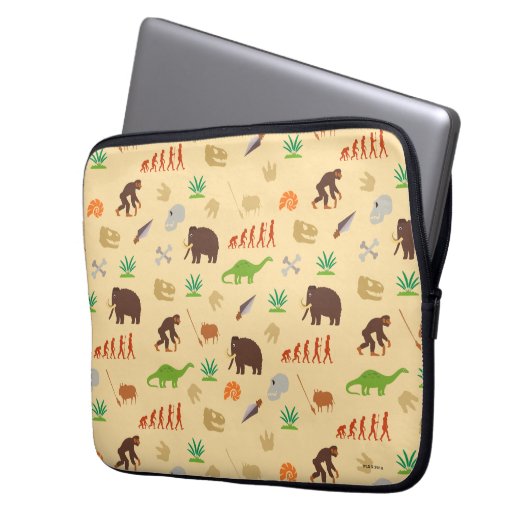 Evolutions-Muster Laptopschutzhülle (Vorderseite Links)