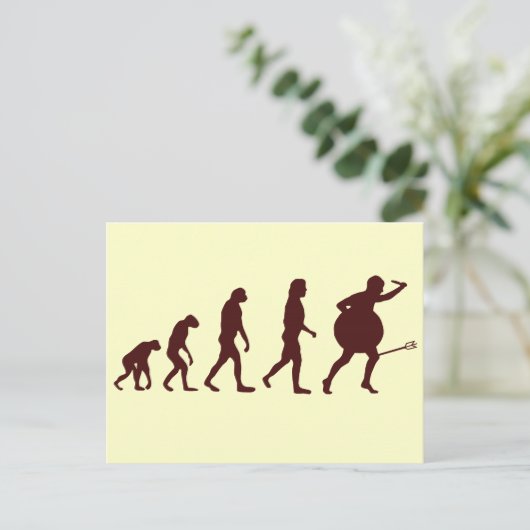 Evolutions-Pfeil Postkarte (Stehend Vorderseite)