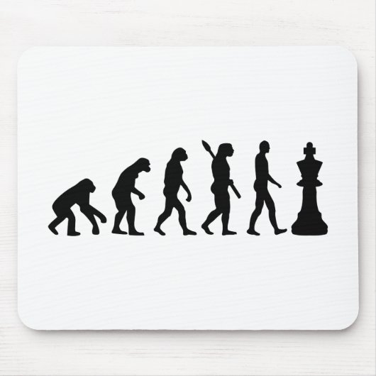 Evolutions-Schachkönig Mousepad (Vorne)