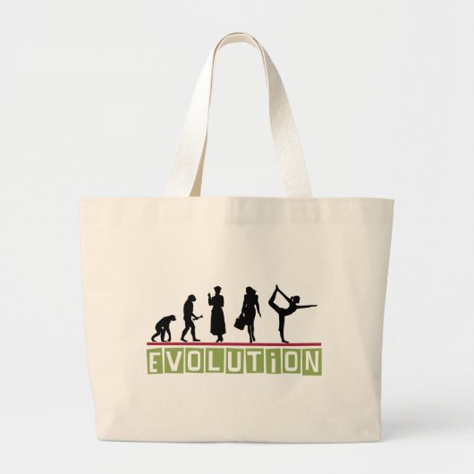 Evolutions-Yoga-Geschenk Jumbo Stoffbeutel (Vorne)