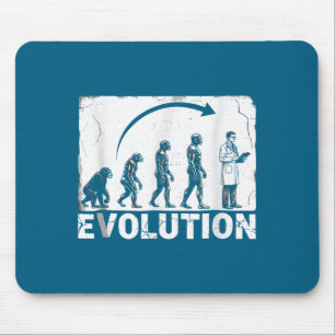 Evolutionsarzt Medizinische Silhouette Illustratio Mousepad