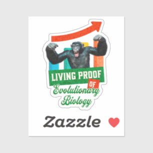Evolutionsbiologie Primaten Humor Aufkleber