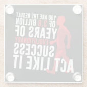 Evolutionserfolg Glasuntersetzer (Rückseite)