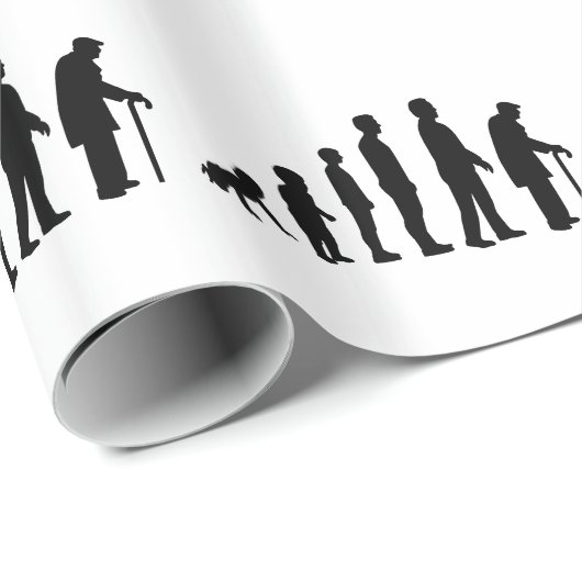 Evolutionsgroßvater Geschenkpapier (Rolleneckpunkt)