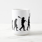 Evolutionsironie Silhouette Kaffeetasse (Mittel)
