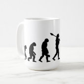 Evolutionsironie Silhouette Kaffeetasse (Vorderseite Links)