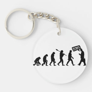 Evolutionsironie Silhouette Schlüsselanhänger