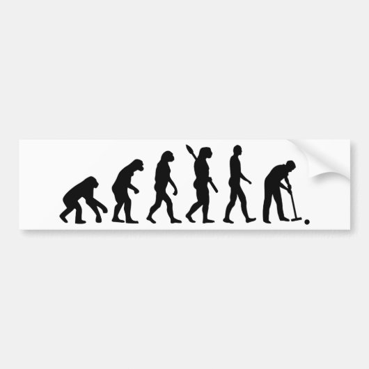 Evolutionskrokett Autoaufkleber (Vorne)