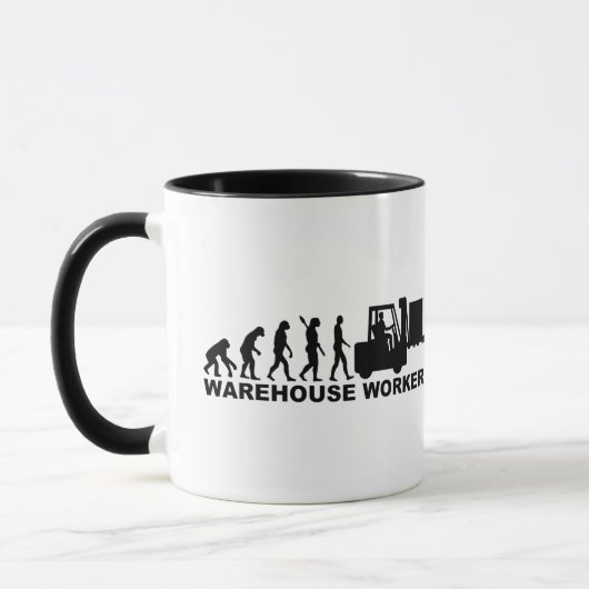 Evolutionslagerarbeitskraft Tasse (Links)