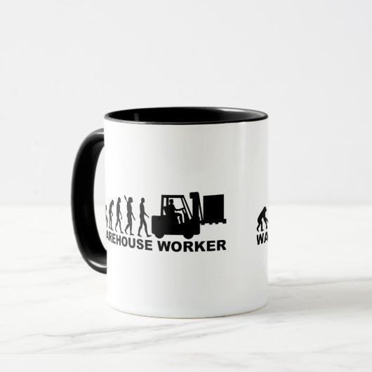 Evolutionslagerarbeitskraft Tasse (Vorderseite Links)