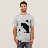 Evolutionsmäuse gegen Katze T-Shirt (Vorne ganz)