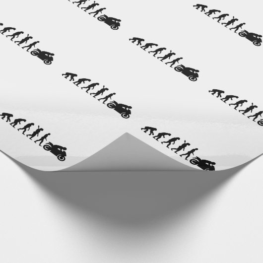 Evolutionsmotorrad Geschenkpapier (Ecke)