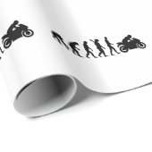 Evolutionsmotorrad Geschenkpapier (Rolleneckpunkt)