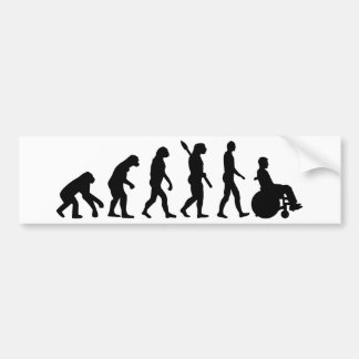 Evolutionsrollstuhl handicaped autoaufkleber