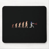 Evolutionstheorie Cricketspieler Lustig Mousepad (Vorne)