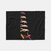 Evolutionstheorie Skateboarding Lustig Fleecedecke (Vorderseite (Horizontal))