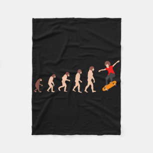 Evolutionstheorie Skateboarding Lustig  Fleecedecke