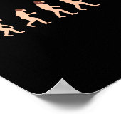 Evolutionstheorie Skateboarding Lustig Poster (Ecke)